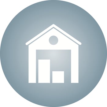 Beautiful Warehouse Glyph Vector Icon