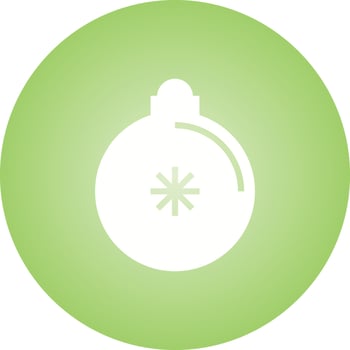 Beautiful Christmas Ball Glyph Vector Icon