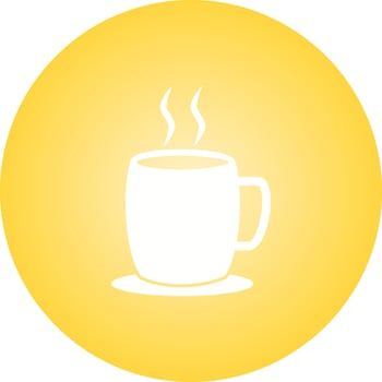 Beautiful Hot Tea Glyph Vector Icon