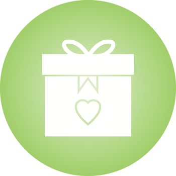 Beautiful Present Glyph Vector Icon