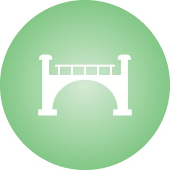 Beautiful Bridge Glyph Vector Icon