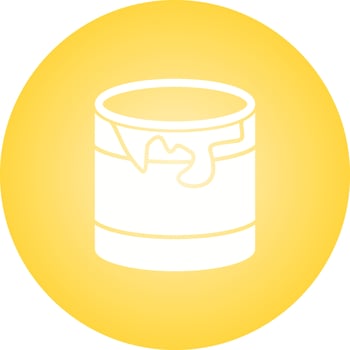 Beautiful Paint Drum Glyph Vector Icon