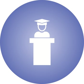 Beautiful Lectturer Glyph Vector Icon