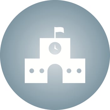 Beautiful School Glyph Vector Icon