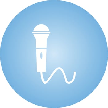 Beautiful Microphone Glyph Vector Icon