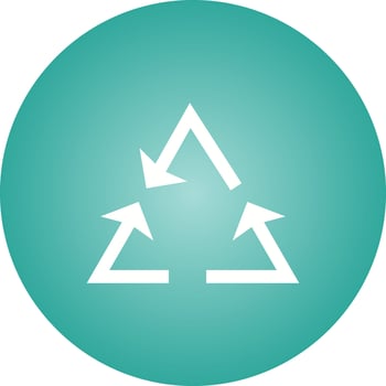 Beautiful Recycle Arrow Glyph Vector Icon