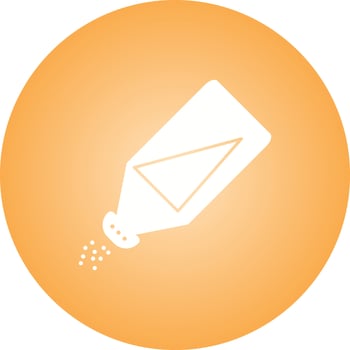 Beautiful Salt Bottle Glyph Vector Icon
