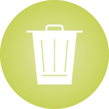 Beautiful Dustbin Glyph Vector Icon