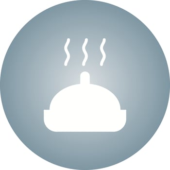 Beautiful Hot Food Glyph Vector Icon