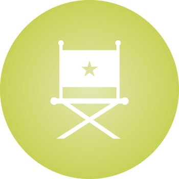 Beautiful Director Chair Glyph Vector Icon