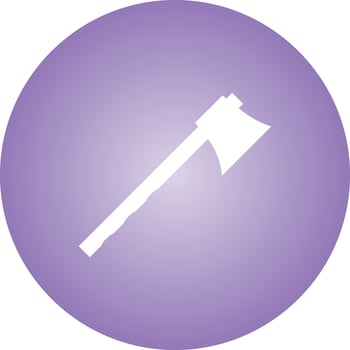 Beautiful Axe Glyph Vector Icon