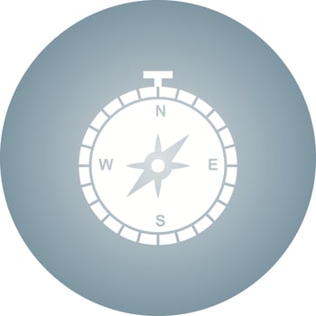 Beautiful Compass Glyph Vector Icon