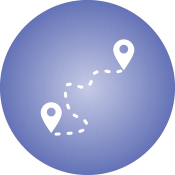 Beautiful Route Glyph Vector Icon