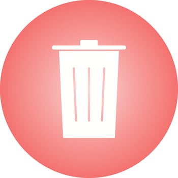 Beautiful Dustbin Glyph Vector Icon