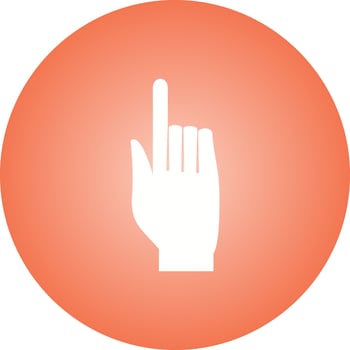 Beautiful Raised FingerGlyph Vector Icon