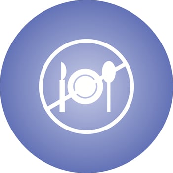Beautiful No Food Glyph Vector Icon