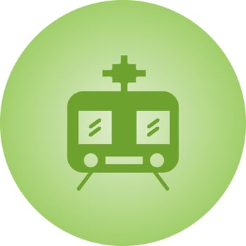 Beautiful Train Vector Glyph Icon