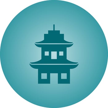Beautiful Temple Vector Glyph Icon