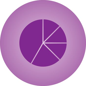 Beautiful Pie chart Vector Glyph icon