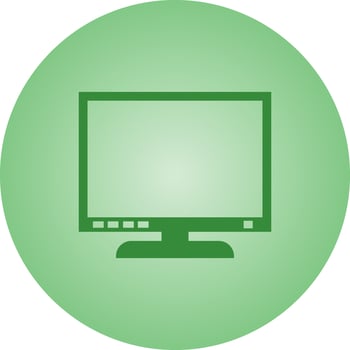 Beautiful screen Vector Glyph icon