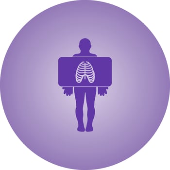 Beautiful Chest X ray Vector Glyph icon