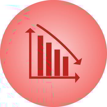 Beautiful Descending bar Vector Glyph icon