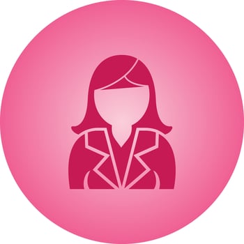 Beautiful Business woman Vector Glyph icon