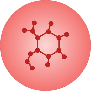 Beautiful Molecules Vector Glyph icon