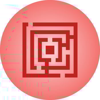 Beautiful Maze Vector Glyph icon