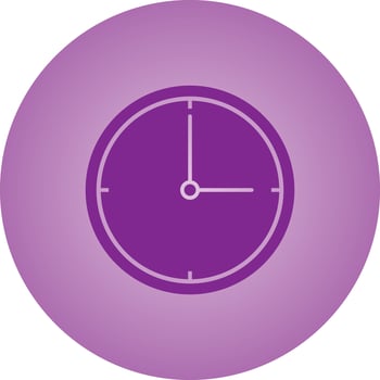 Beautiful Clock Vector Glyph icon