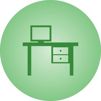 Beautiful Workplace Vector Glyph icon