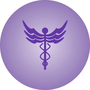 Beautiful Caduceus Vector Glyph icon