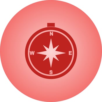 Beautiful Compass Vector Glyph icon