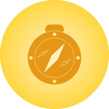 Beautiful Compass Vector Glyph icon