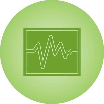 Beautiful ECG Vector Glyph icon