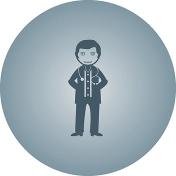 Beautiful Doctor Vector Glyph icon