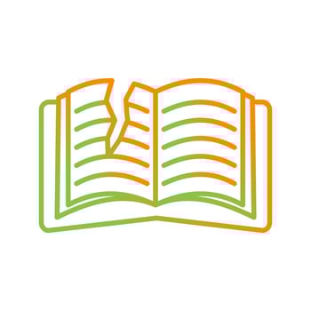 Teared Book Vector Icon