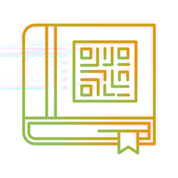 QR Book Vector Icon
