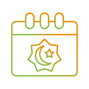 Islamic Calendar Vector Icon