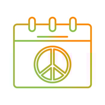 Peace Calendar Vector Icon