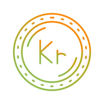 Krone Currency Vector Icon