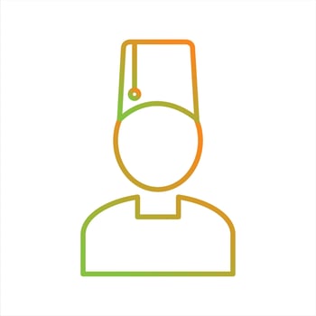 Beautiful Turkish Man Line Vector Icon