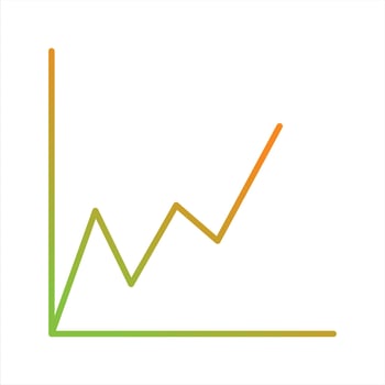 Beautiful Graph Line Vector Icon