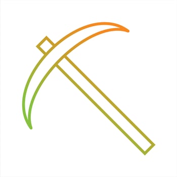Beautiful Scythe Line Vector Icon