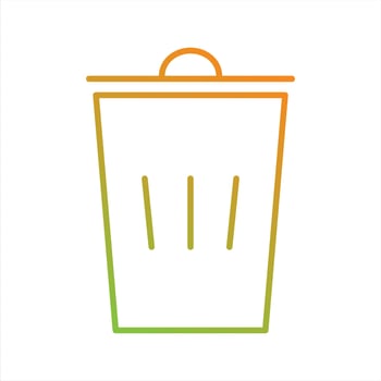 Beautiful Dustbin Line Vector Icon