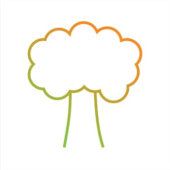 Beautiful Tree Line Vector Icon