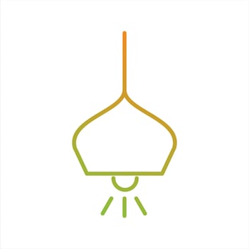 Beautiful Hanging Light Line Vector Icon