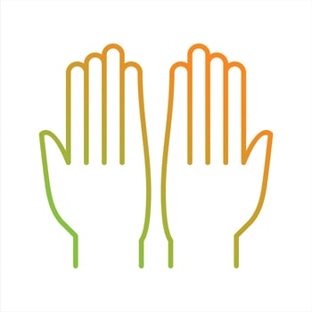Beautiful Praying Hand Line Vector Icon