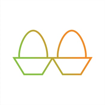 Beautiful Eggs Line Vector Icon