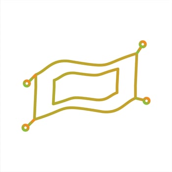 Beautiful Magical Carpet  Line Vector Icon